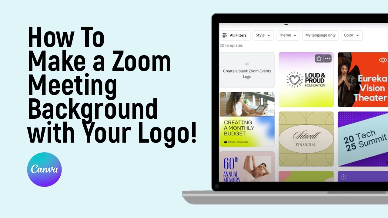 How to Make a Zoom Meeting Background with Your Logo [easy] - YouTube