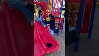 Mom saves kid from big spider 😭😱🌈🤣✅❤️🚀🕷️🕸️👧🏻