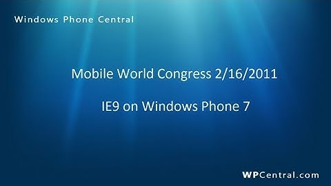 HTML5 on IE9 for Windows Phone (WPCentral.com)
