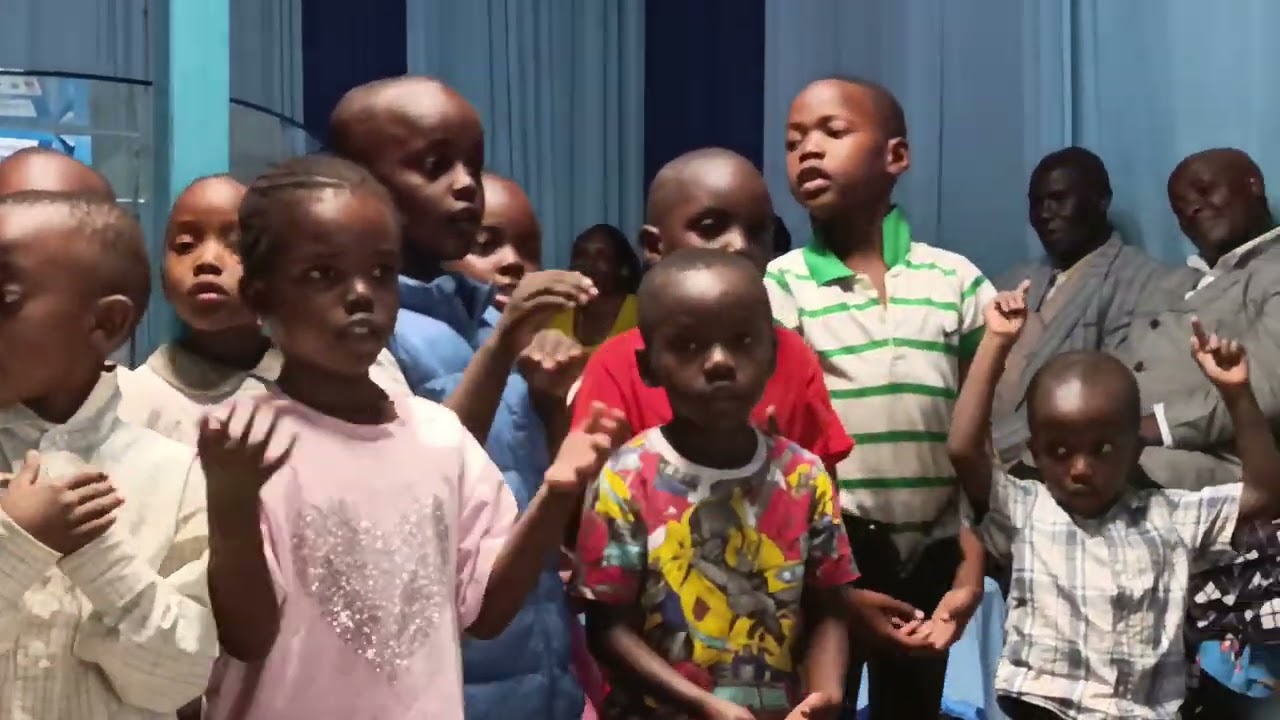 Sunday school presenting 