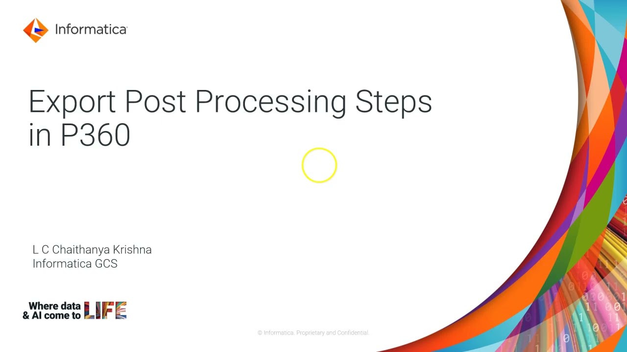 Export Post Processing Steps in P360
