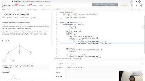 Leetcode-559 : Maximum depth of n-ary tree(non-recursive solution)