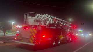 Kennewick Fire Department Ladder 1815 Responding to a Commercial Structure Fire