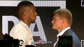 ANTHONY JOSHUA & ALEXANDER POVETKIN COME FACE TO FACE IN NEW YORK FOR KICK OFF PRESS CONFERENCE!