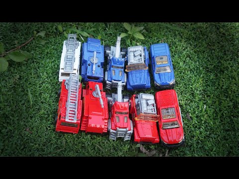 Blue And Red Die Cast Police Toy Collection , Cars , Bus ,Truck