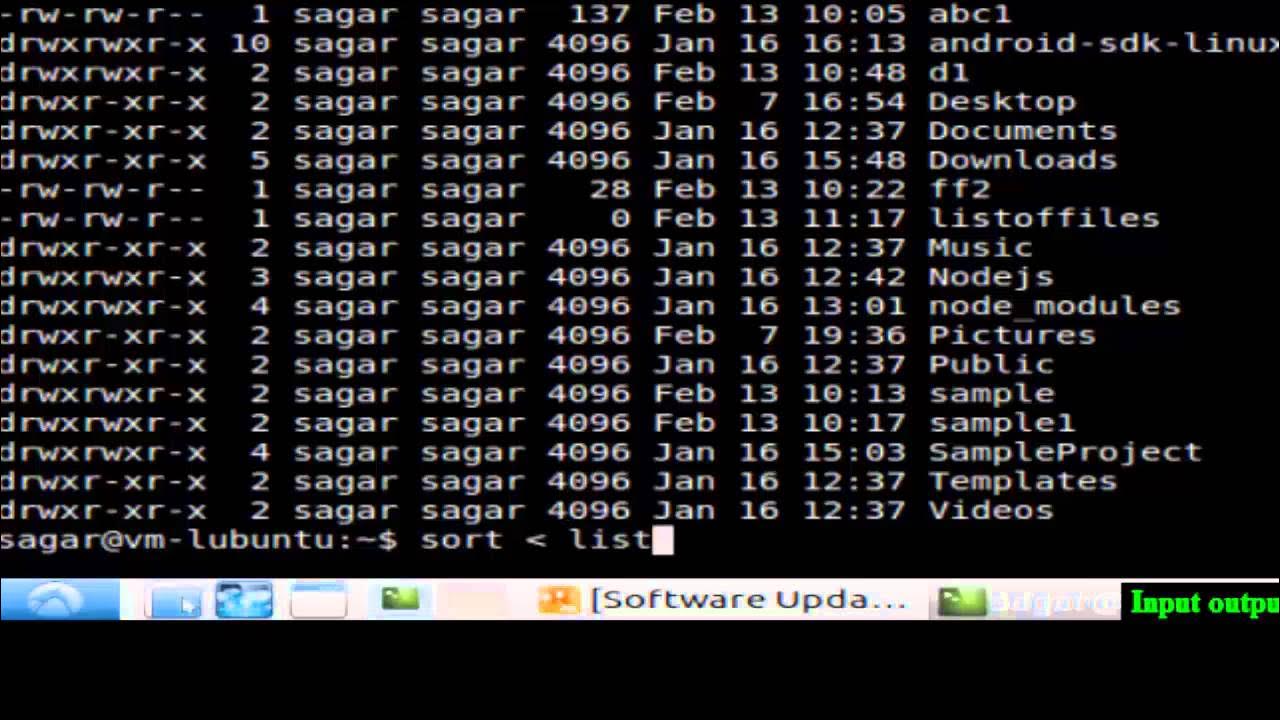 Input command error