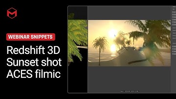 Redshift 3D Sunset shot ACES filmic