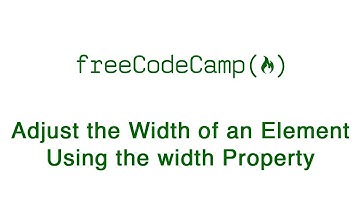 Applied Visual Design - Adjust the Width of an Element Using the width Property - freeCodeCamp