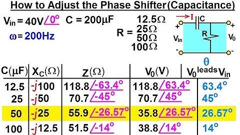 Electrical Engineering: Ch 10 Alternating Voltages & Phasors (55 of 82) Adjust Phase Shiftor (Res)