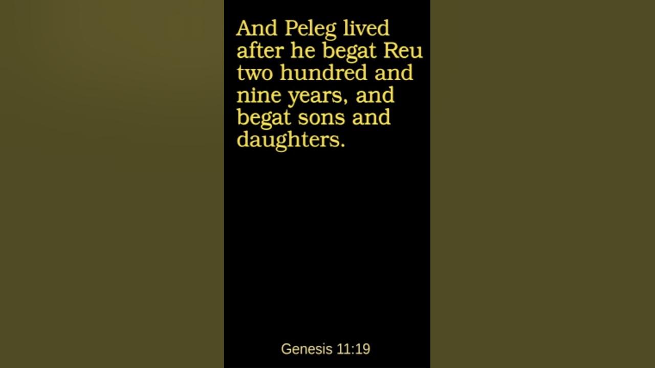 Genesis 11:19 - King James Version
