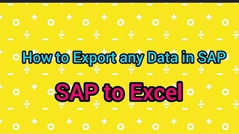 How to Export in SAP | Export in Excel | SAP | SAP course | Ledger | GL | Vender | Customer | Excel