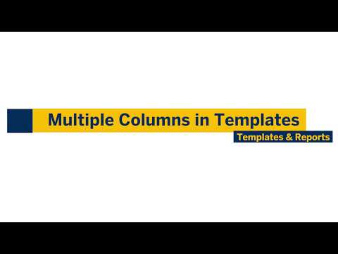 [Tekla Structures] Multiple Columns in Templates