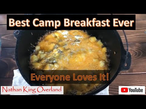 THE EASIEST & BEST CAMPING BREAKFAST RECIPE - Mountain Man Breakfast in a Dutch Oven Camp Food EASY