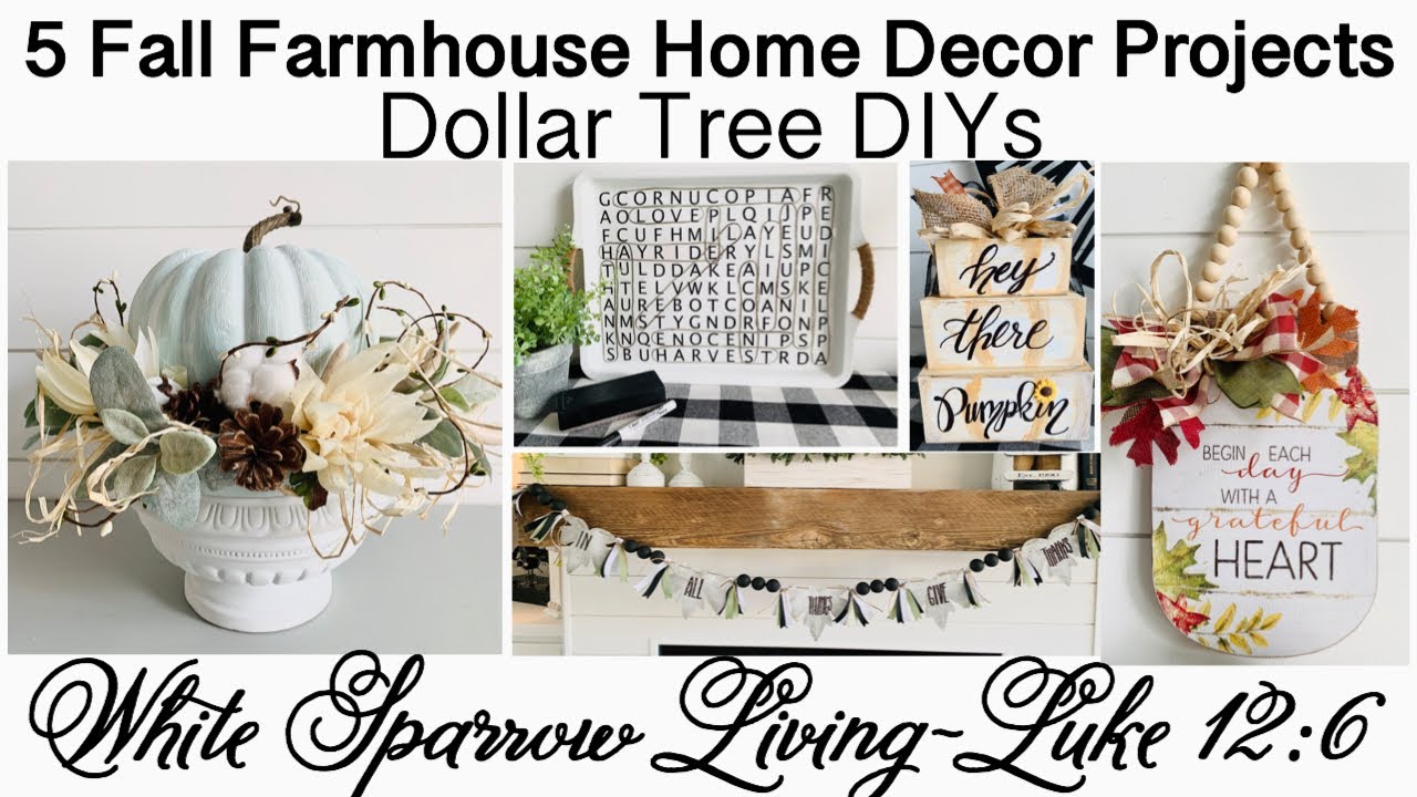 5 HIGH END FALL FARMHOUSE DIYS | DOLLAR TREE DIYS | SUPER CUTIE ...