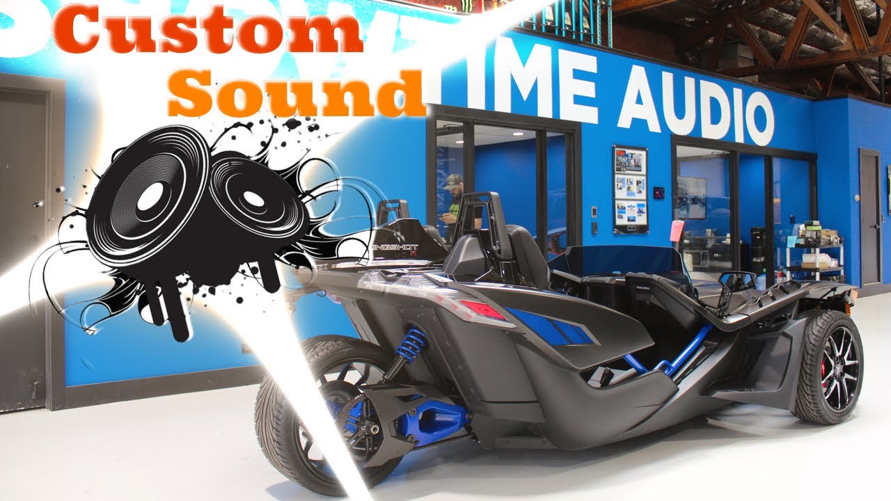 Модель Polaris Slingshot R 2023 года — полностью кастомная аудиосистема 