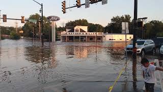 Collegeville PA downtown flood Aug 04 2020 Tuesday at 8.00 pm