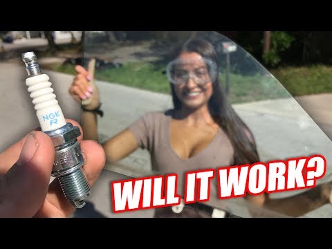 Spark Plug vs. Window (that was EASY)