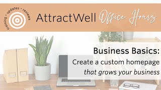 Full Free Website Templates + Training for Coaches | AttractWell Office Hours News