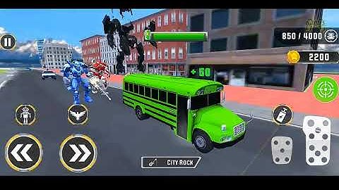 Army School Bus Multi Robots Transform Battle 2 - Android iOS Gameplay