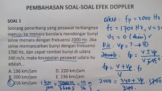 Pembahasan Soal-Soal Efek Doppler || Fisika Kelas XI || #oprekmafiki #fisikasma #fisikaasyik