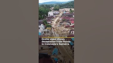 Drone video shows devastation from floods in Indonesia