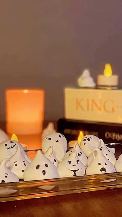 👻Ghost Meringues👻 Halloween idea. Details in the description 🖤 #halloween