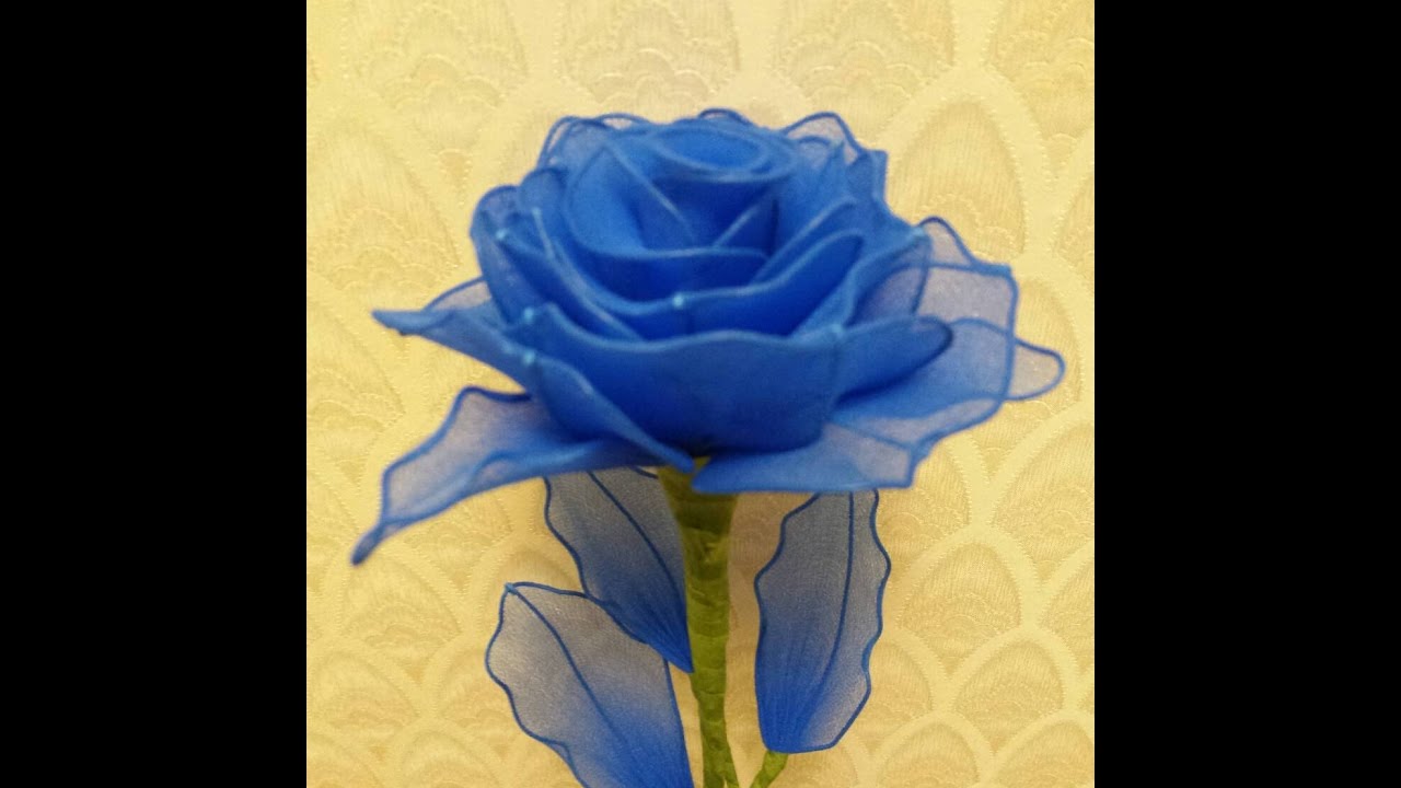 How to make nylon stocking flowers Rose YouTube