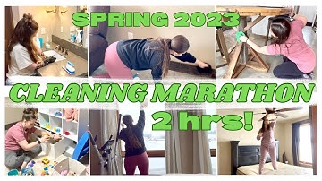 2 HOURS OF CLEANING MOTIVATION | CLEAN WITH ME | 2023 SPRING CLEANING MARATHON | DEEP CLEANING