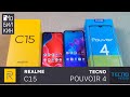 Два по 6000 мАч. Cравнение Realme C15 и TECNO Pouvoir 4