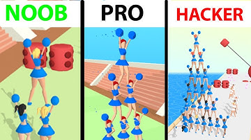 NOOB Vs PRO Vs HACKER Cheerleader Run 3d