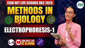 Electrophoresis-1 | METHODS IN BIOLOGY | CSIR-NET LIFESCIENCE DEC 2025 #apnasapnajrf