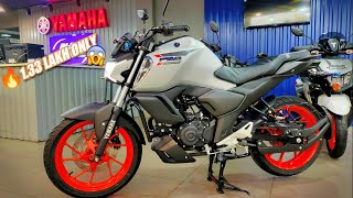 2024 YAMAHA FZ-S V4 ICE FLUO VERMILLION WHITE COLOUR DETAILED REVIEW | ON ROAD PRICE & ALL DETAILS🔥🔥