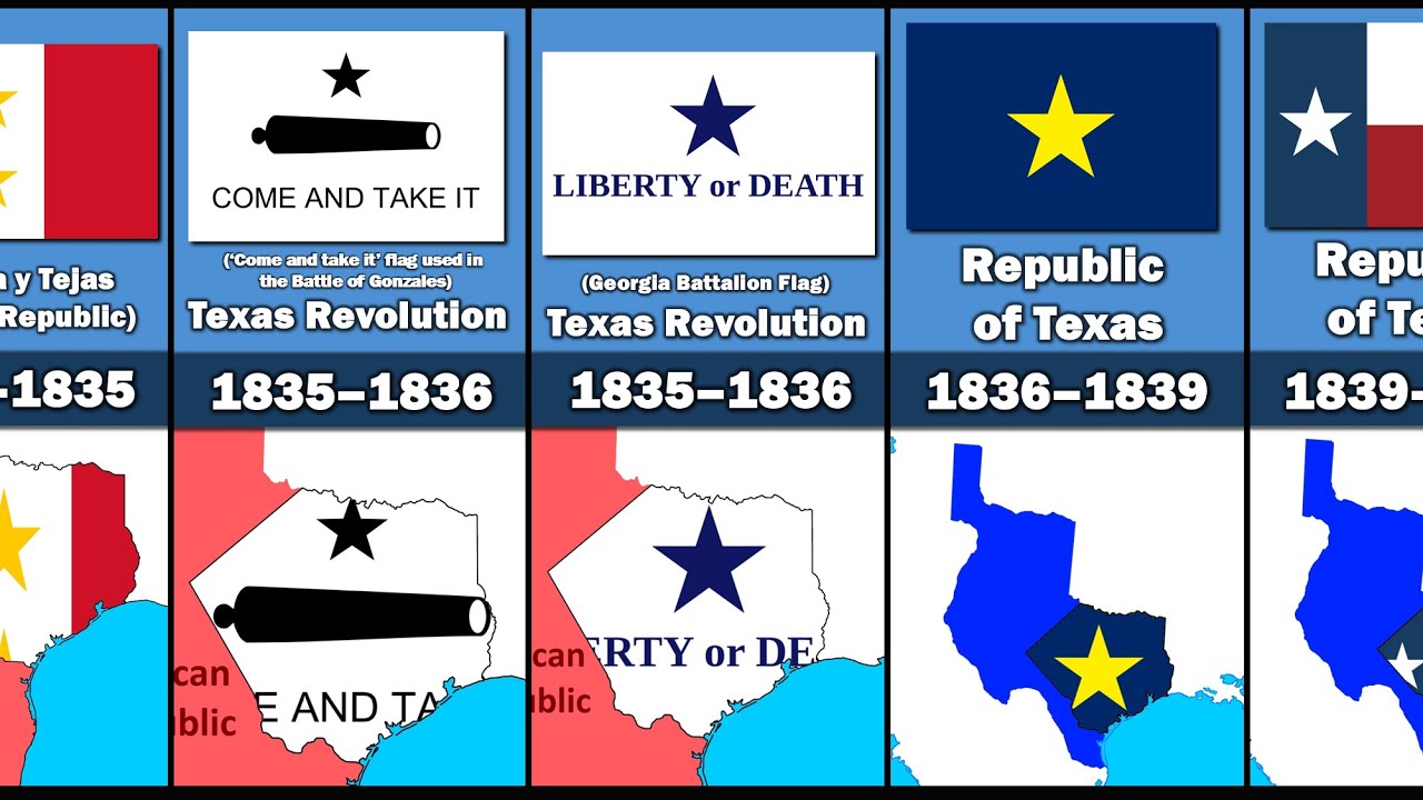 Evolution Texas Design Evolution of The Texas Flag and Territory - YouTube