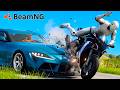 Toyota Supra vs Superbike - High Speed Crash Test!  (BeamNG.drive)