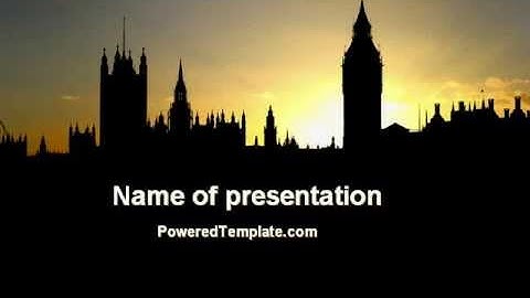 Free Big Ben and House of Parliament PowerPoint Template by PoweredTemplate.com
