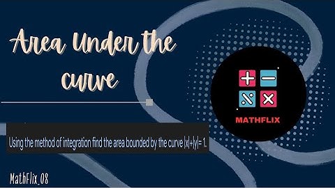 A3_Using method of integration find area bounded by the curve |x| + |y| =1 #area #newvideo #shorts