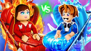 ROBLOX Brookhaven RP  FUNNY MOMENTS: ICE TEAM vs FIRE TEAM (Hot vs Cold War)