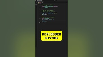Python Keylogger in 60 Seconds! 🕵️‍♂️ #hacking #python #shorts
