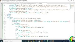 1 - Responsive Navigation bar - HTML Responsive Theme Development using Bootstrap, CSS and JQuery