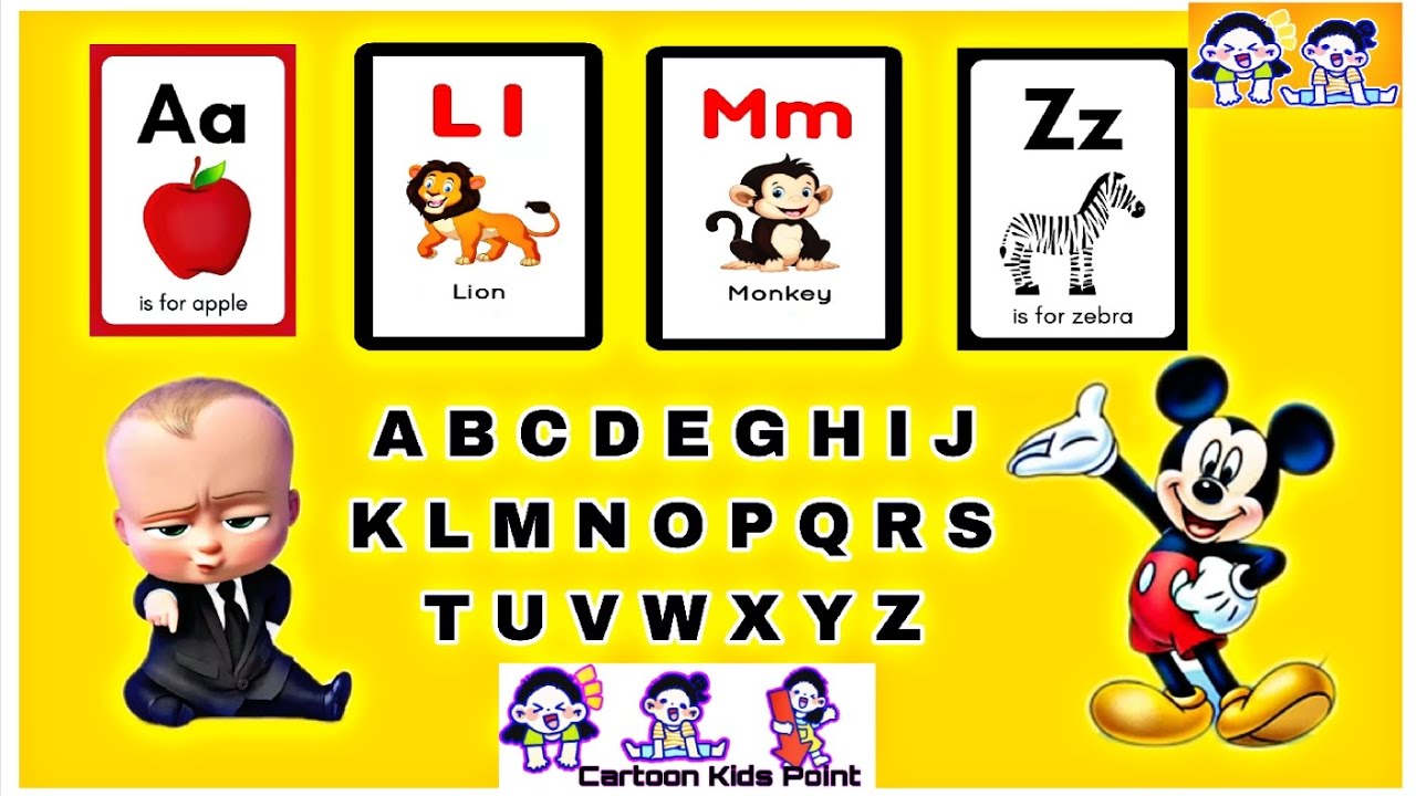 A to Z Alphabet| Alphabet For Kids| ABCD For Kids| Cartoon Learning| Kids Learning| CartoonKidsPoint
