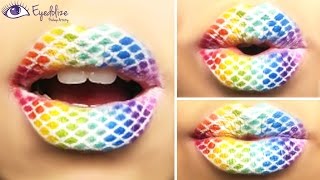 Rainbow Scale Pattern Lipstick Tutorial by EyedolizeMakeup