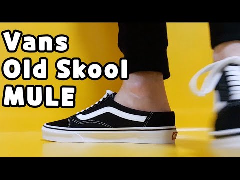 Vans old skool mule unboxing/Vans old skool black on feet review