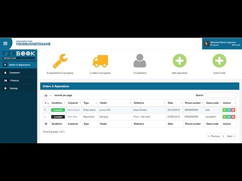 Electronic Repair management system in PHP | Source Code | Review | Tutorial
