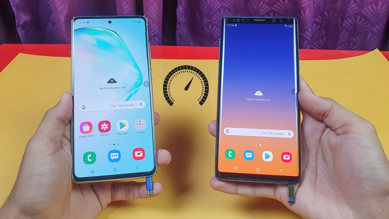 Samsung Galaxy Note 10 Lite (8GB) vs Galaxy Note 9 (8GB) - Speed Test! YouTube