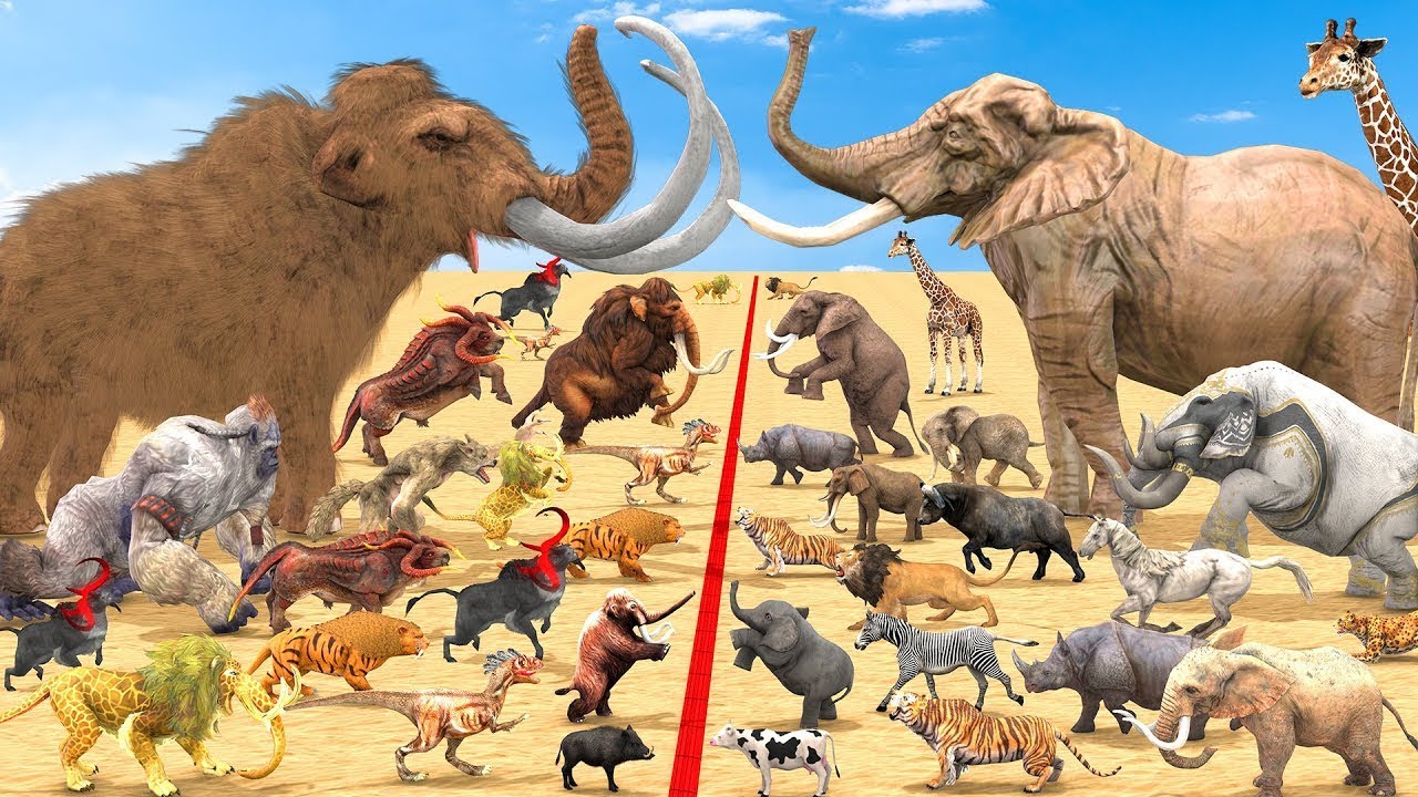 Incredible Animals Race vs Dinosaurs vs Prehistoric Mammals Speed Race Run: Who Will Win?ARBS #2026