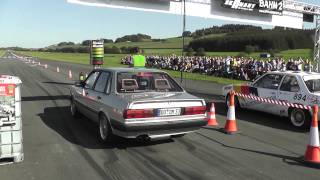 Drag Race 1/4 Meile Brilon EFR Audi 80 Quattro(10,3Sec.) Vs. Nos2 Ascona B