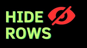 How to Hide Rows (Google Sheets)