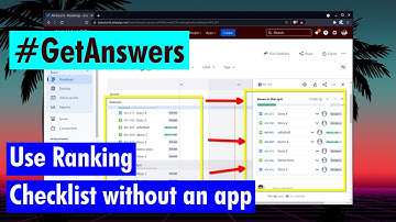GetAnswers - Using ranking to manage checklists