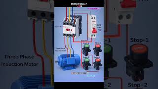3 Phase Motor Connection...⚡💡🔌#motorwiring#motorwinding#wiringdiagram#wiring#electricalindia#shorts