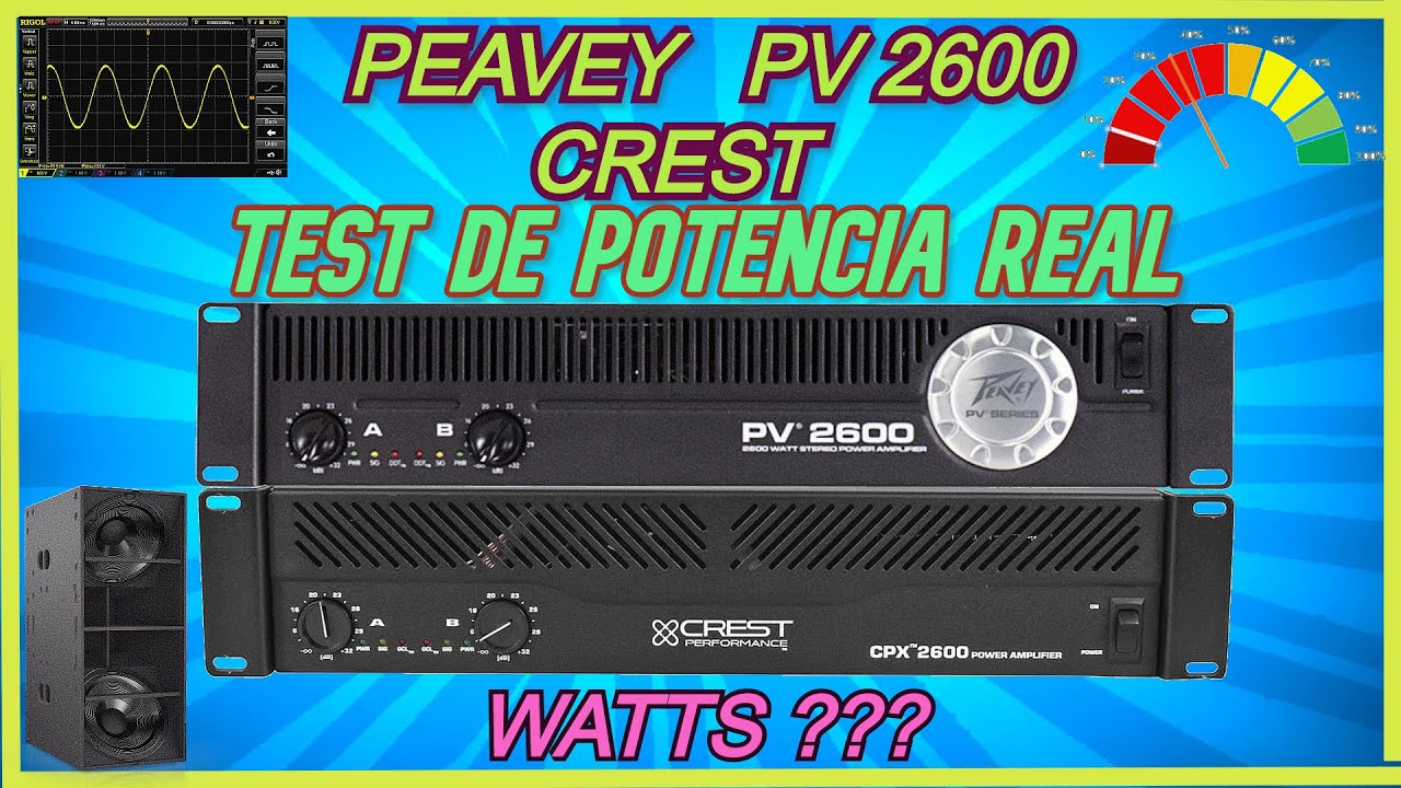 PEAVEY PV 2600 💥TEST DE POTENCIA 💪🏽REVISION -PRUEBA DE SONIDO✨🔊🔊 -  YouTube